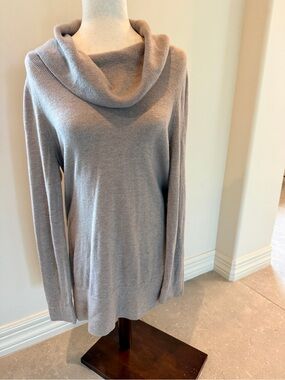 LOFT Women's Cowl Neck Sweater in Light Taupe